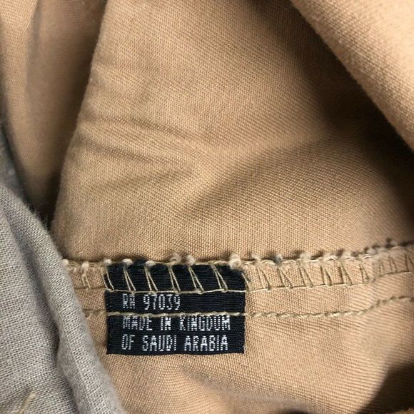 ReliQ Industries Cargo Shorts Mens 32 Khakis Tan Hook & Loop Cotton Casual 90s - Picture 12 of 12